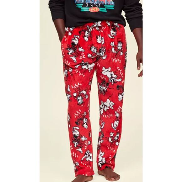 Disney Adult Unisex Minnie Mouse Plush Fleece Pants S NWT - Picture 3 of 3